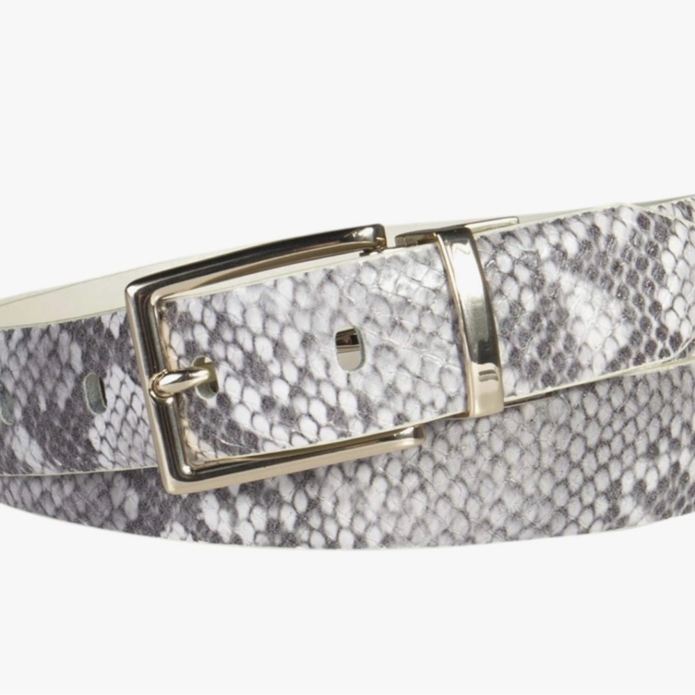 DKNY Snakeskin Belt Large NWT | Edgy Luxe Statement Textured Finish Chic